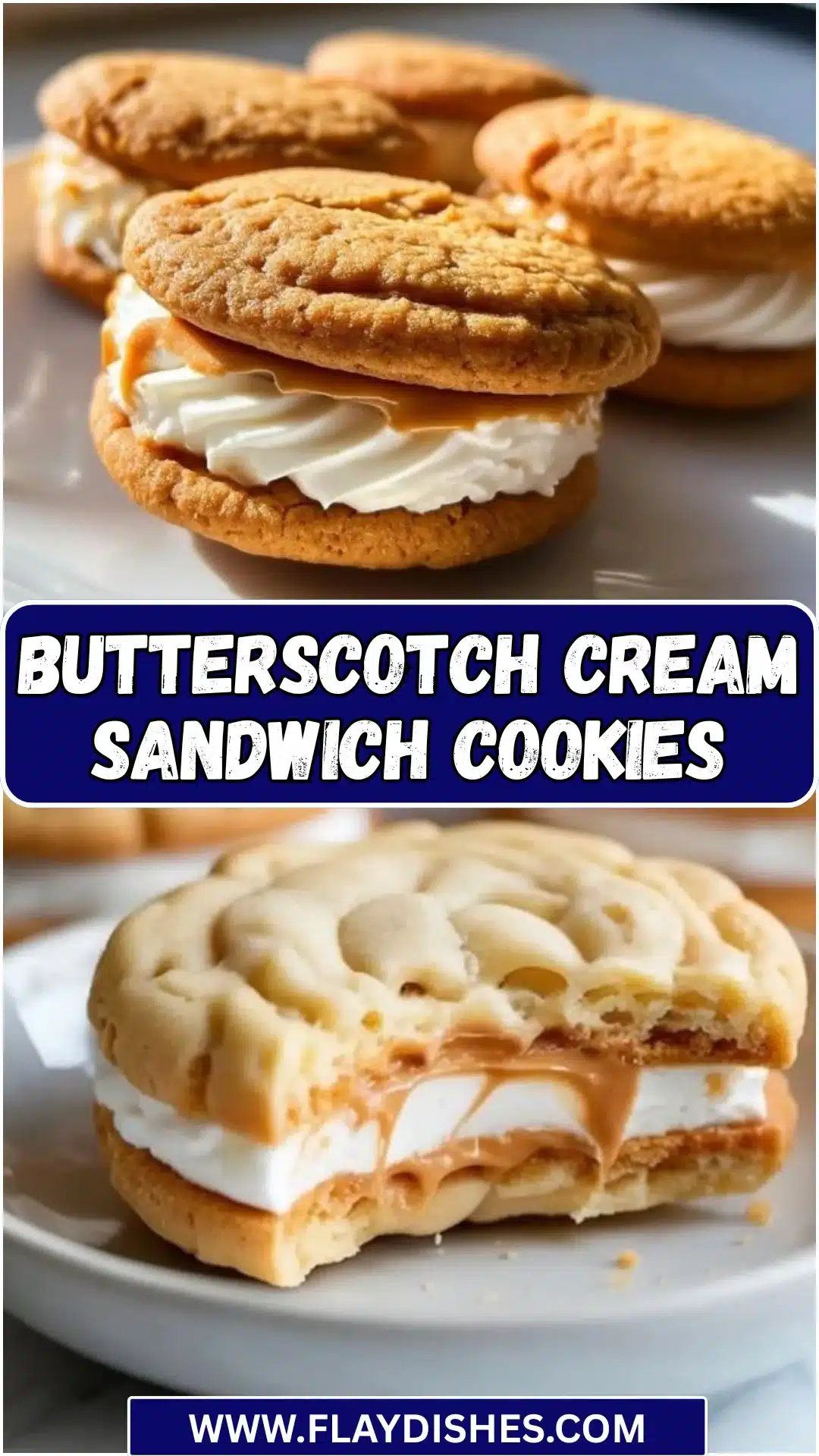 Butterscotch Cream Sandwich Cookies 11 Delicious butterscotch cream sandwich cookies with creamy filling