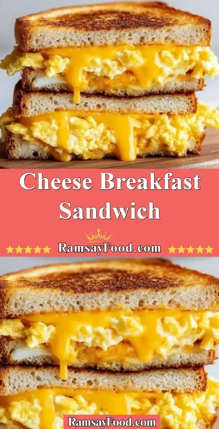 Cheese Breakfast Sandwich 7 Delicious Cheese Breakfast Sandwich with melted cheese and fresh ingredients.