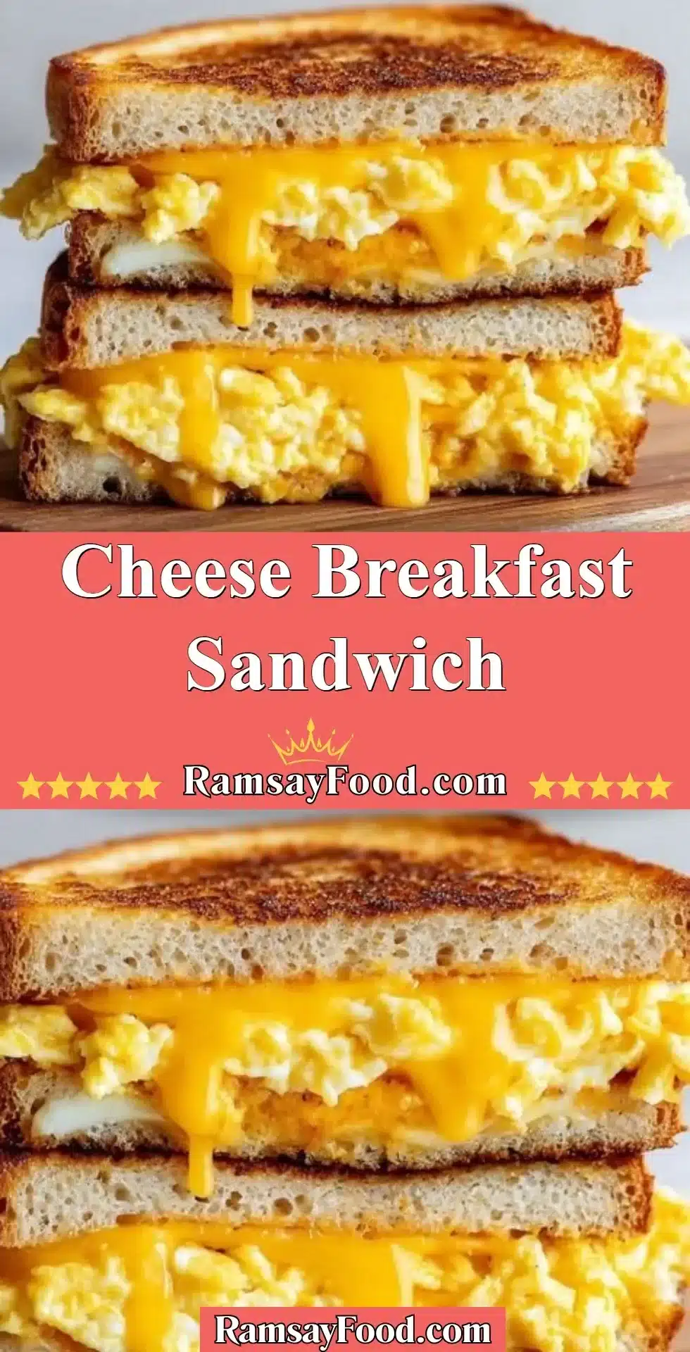 Cheese Breakfast Sandwich 27 Delicious Cheese Breakfast Sandwich with melted cheese and fresh ingredients.