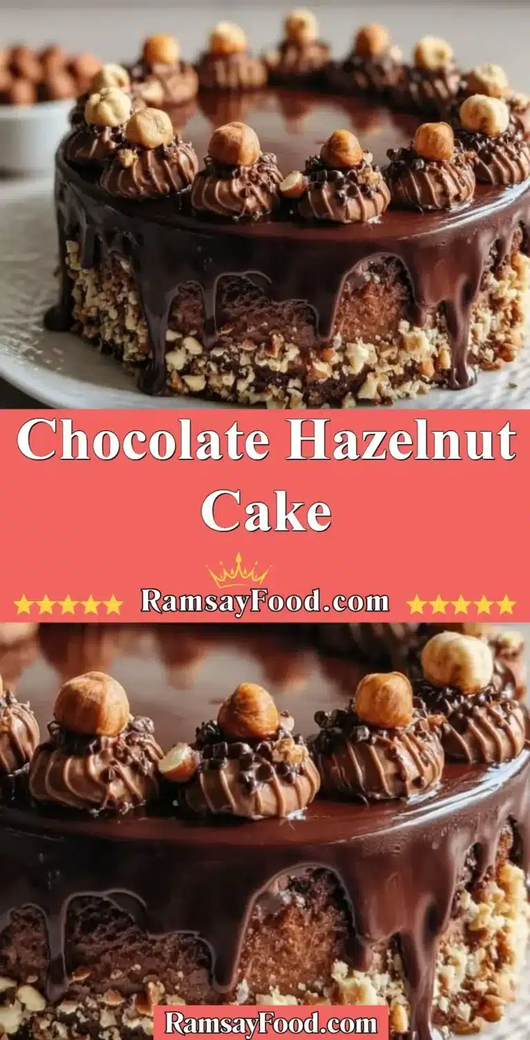 Chocolate Hazelnut Cake 5 Delicious slice of Chocolate Hazelnut Cake topped with hazelnuts and chocolate ganache