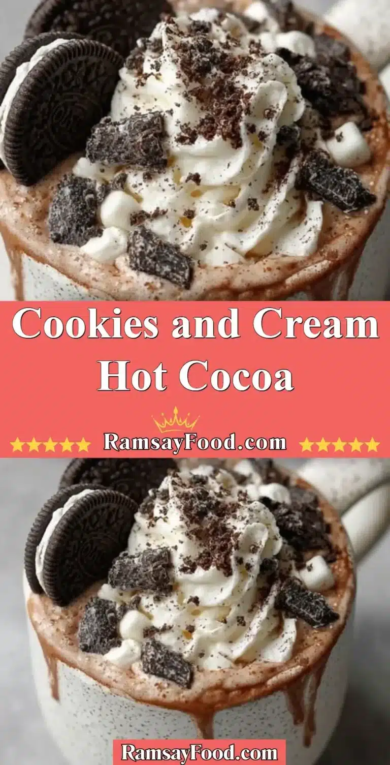 Cookies and Cream Hot Cocoa 5 Delicious Cookies and Cream Hot Cocoa topped with whipped cream and cookie crumbles