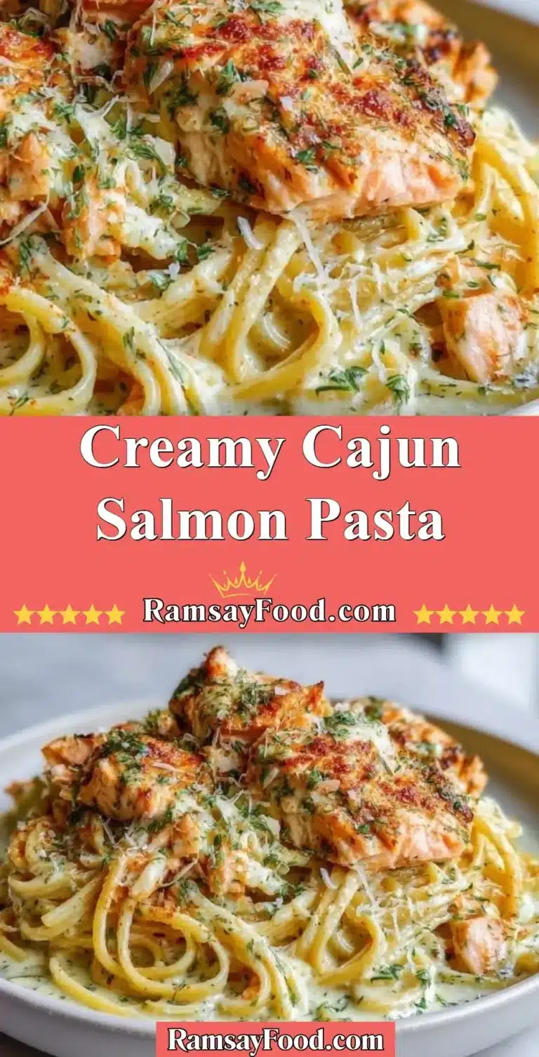 Creamy Cajun Salmon Pasta 7 Delicious creamy Cajun salmon pasta served in a bowl