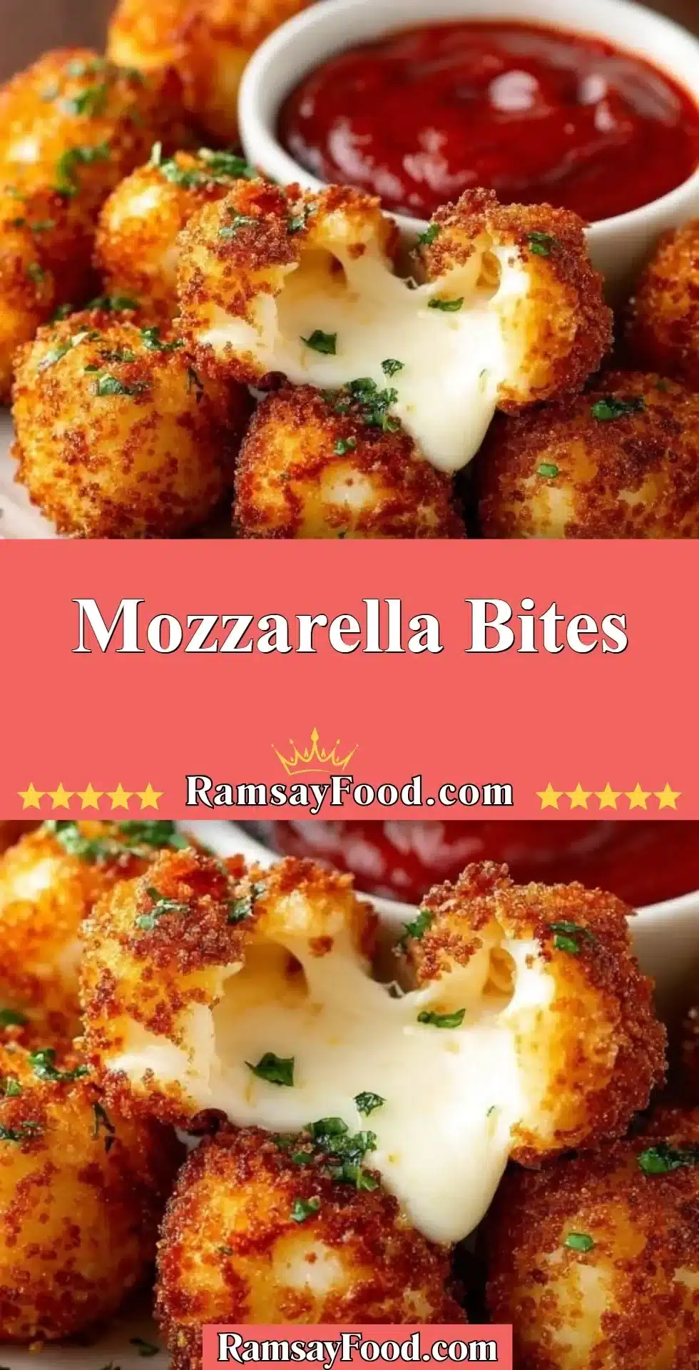 Mozzarella Bites 15 Delicious mozzarella bites served with marinara sauce for dipping.