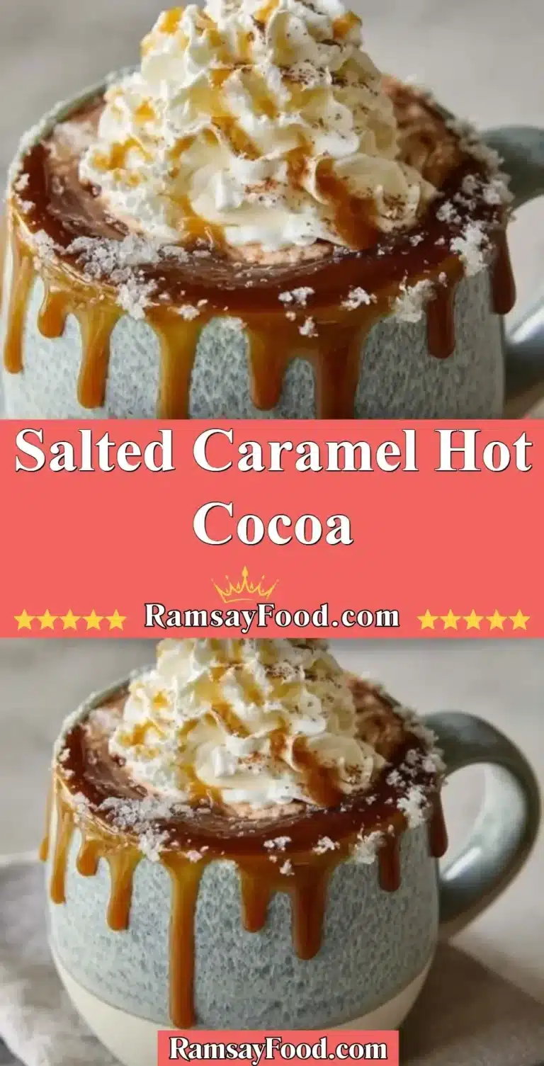 Salted Caramel Hot Cocoa 9 Delicious Salted Caramel Hot Cocoa topped with whipped cream and caramel drizzle
