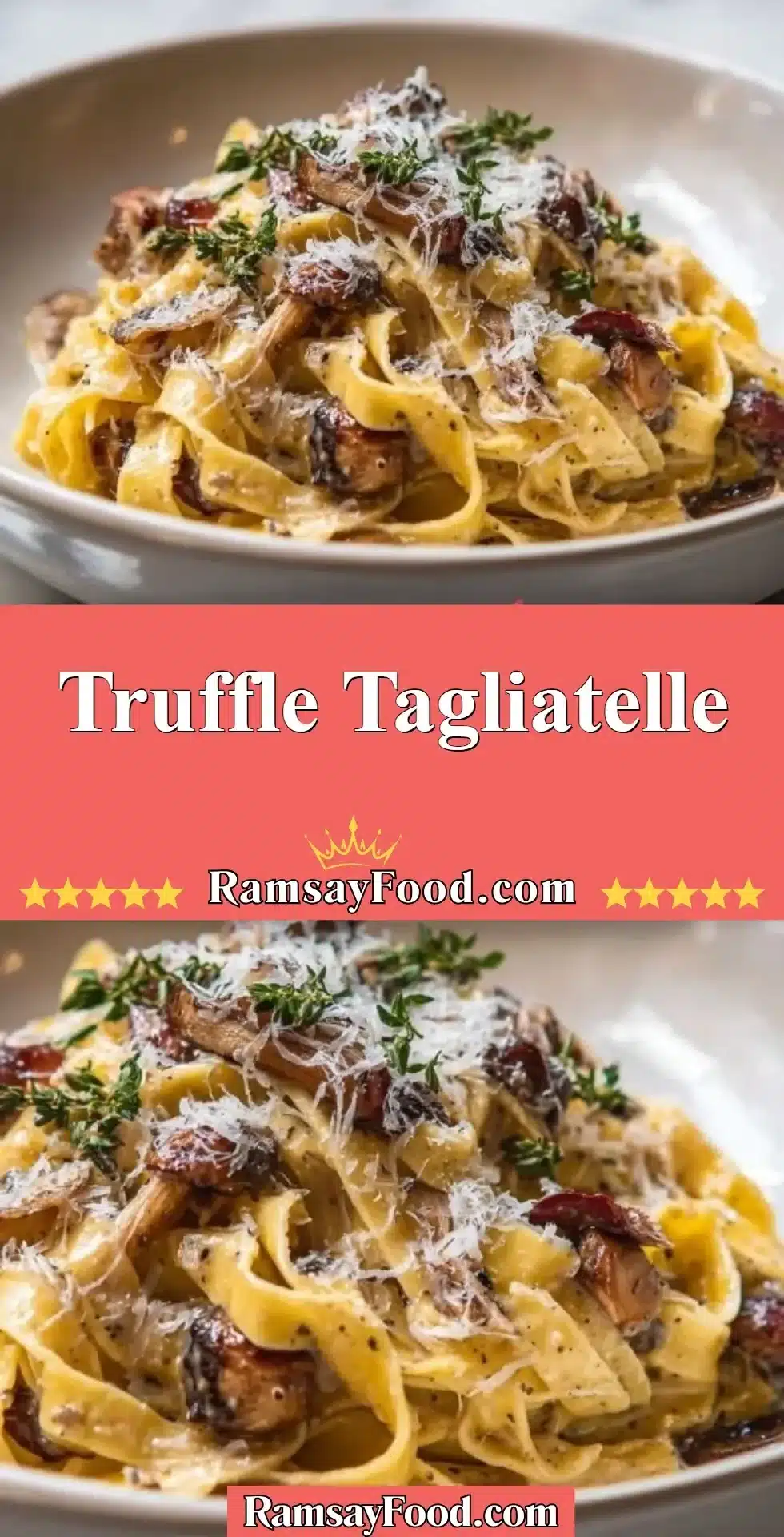 Truffle Tagliatelle 21 Delicious plate of truffle tagliatelle garnished with fresh herbs
