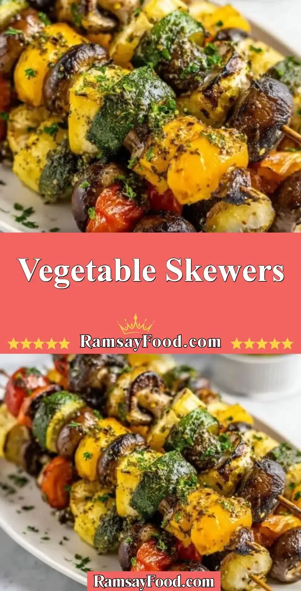 Vegetable Skewers 2 Colorful vegetable skewers ready for grilling