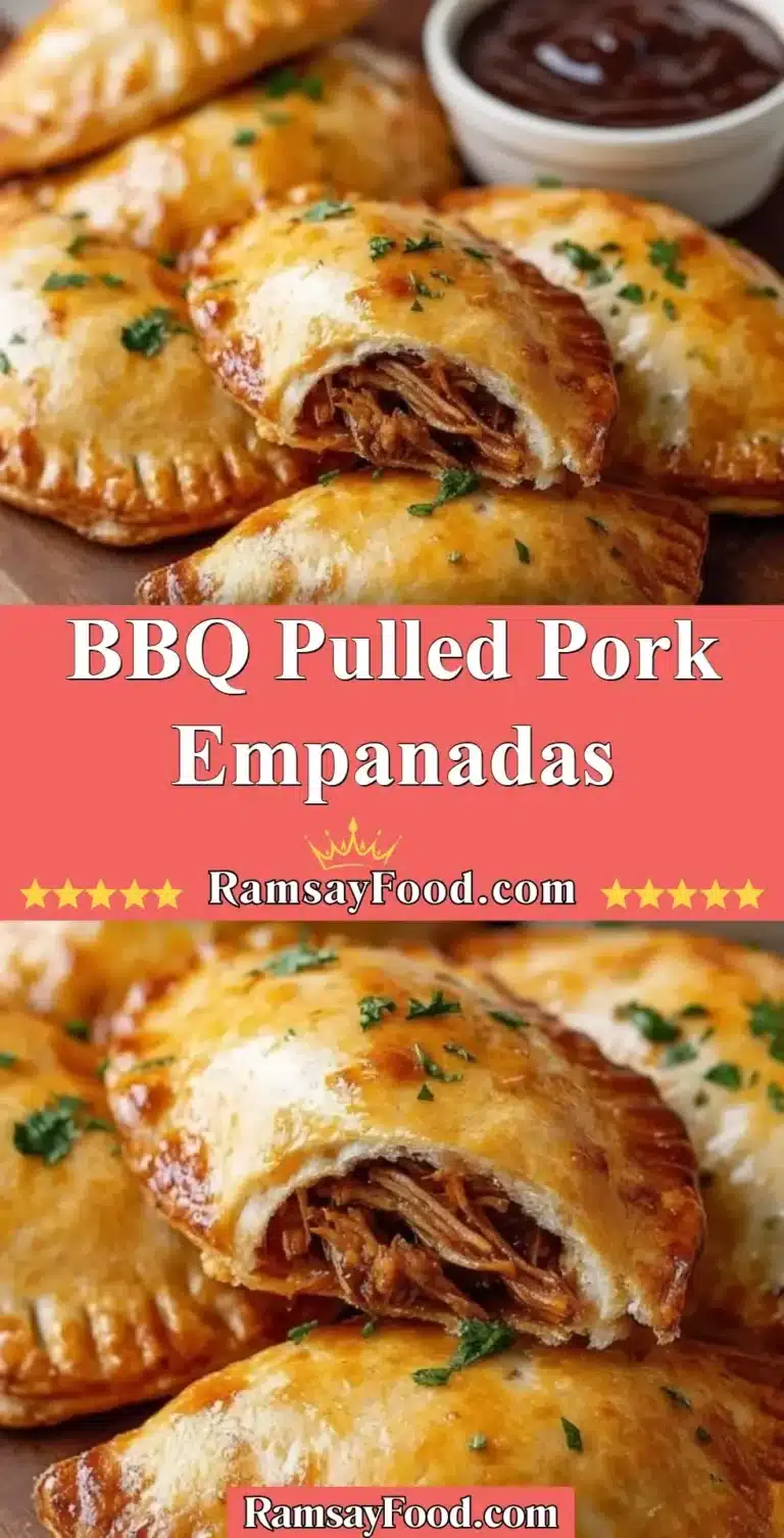 BBQ pulled pork empanadas served on a platter with dipping sauce