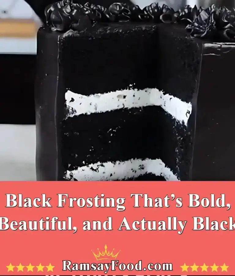 Bold and beautiful black frosting for cakes and desserts