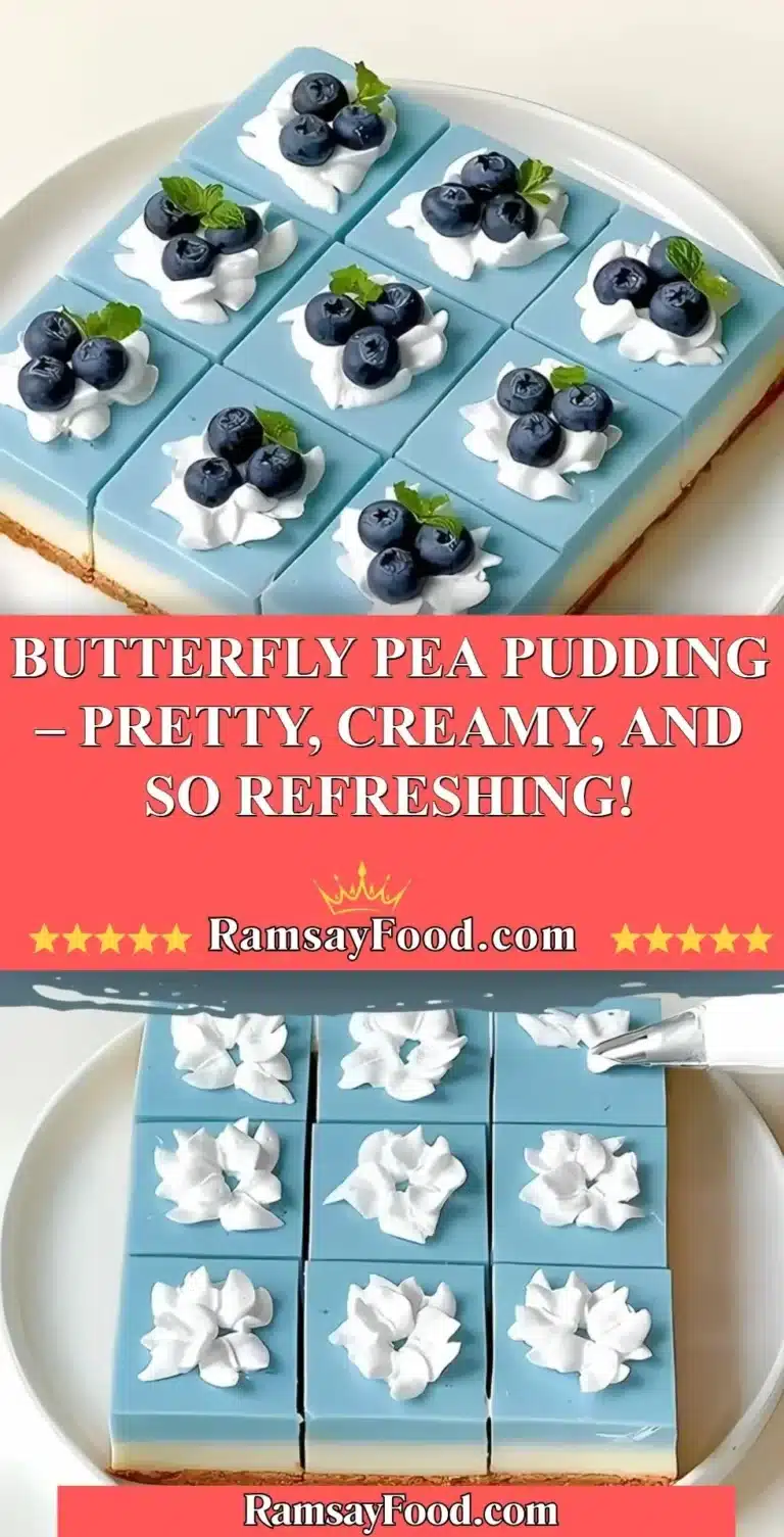 Butterfly Pea Pudding – Pretty, Creamy, and So Refreshing! 8 Deliciously creamy Butterfly Pea Pudding with vibrant blue color and garnish.