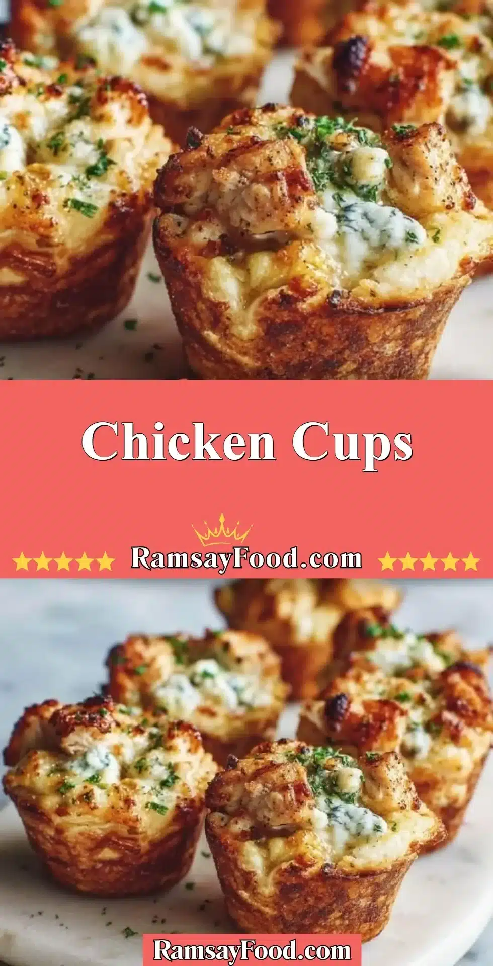 Chicken Cups 2 Delicious Chicken Cups filled with tender chicken and fresh vegetables