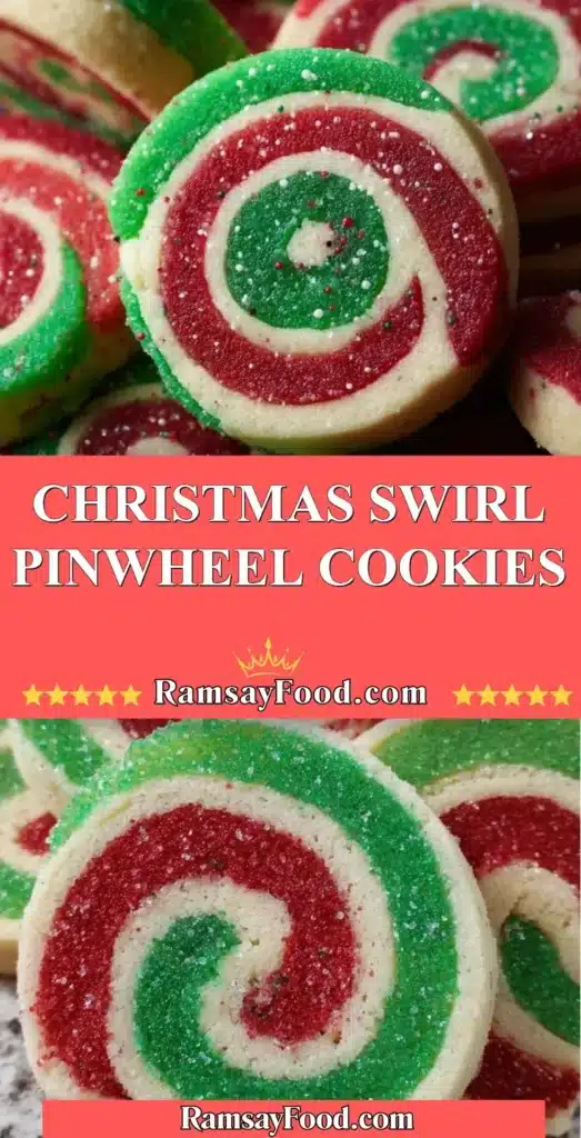 Delicious Christmas Swirl Pinwheel Cookies with festive colors and designs