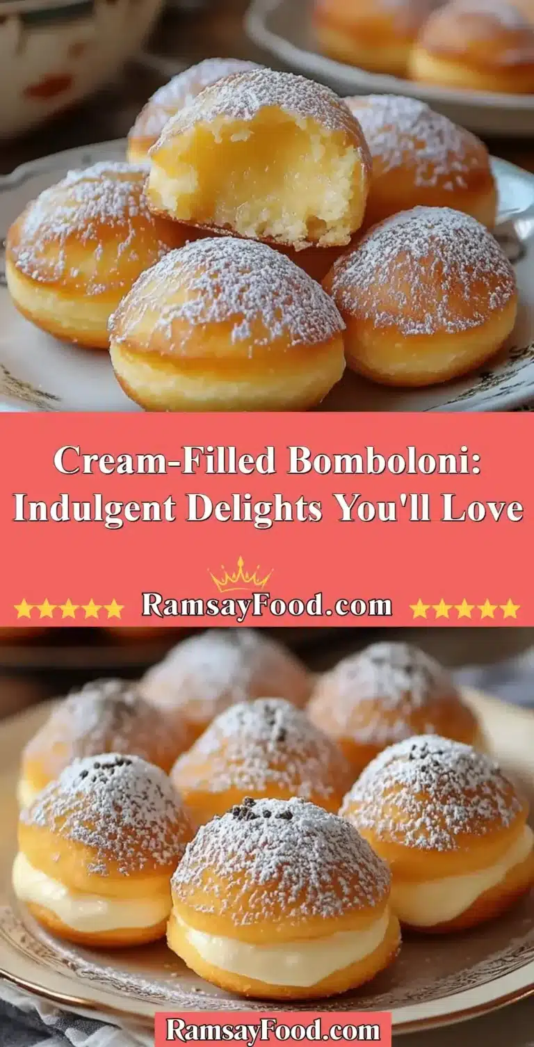 Cream-Filled Bomboloni: Indulgent Delights You'll Love 8 Delicious cream-filled bomboloni pastries ready to be enjoyed