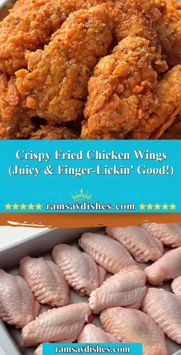 Crispy Fried Chicken Wings (Juicy & Finger-Lickin' Good!) 6 Plate of crispy fried chicken wings, golden brown and juicy