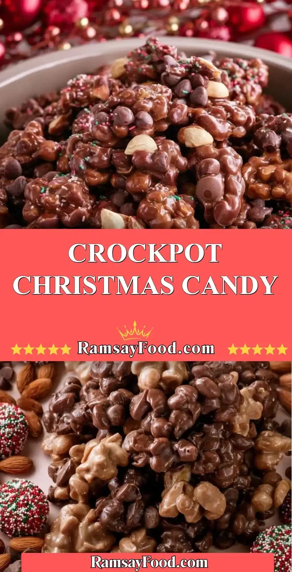 Delicious Crockpot Christmas Candy prepared for the holiday season