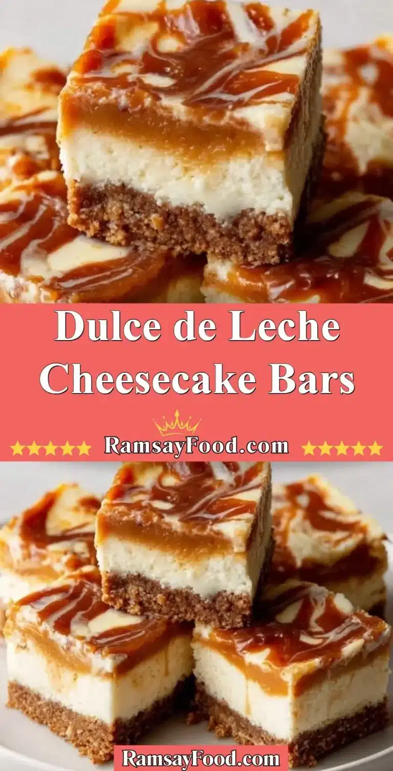 Dulce de Leche Cheesecake Bars 8 Delicious Dulce de Leche Cheesecake Bars served on a plate