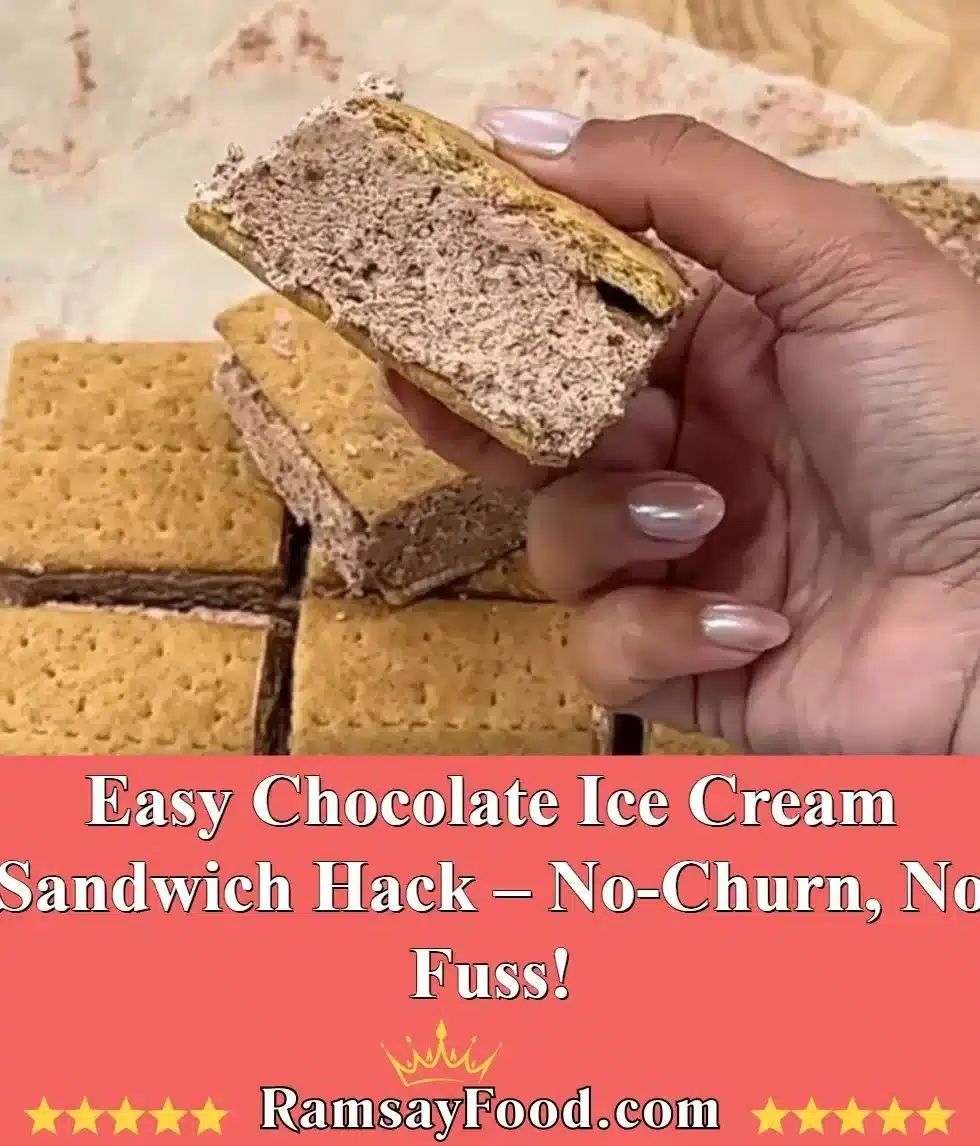 Delicious chocolate ice cream sandwich made with no-churn ice cream