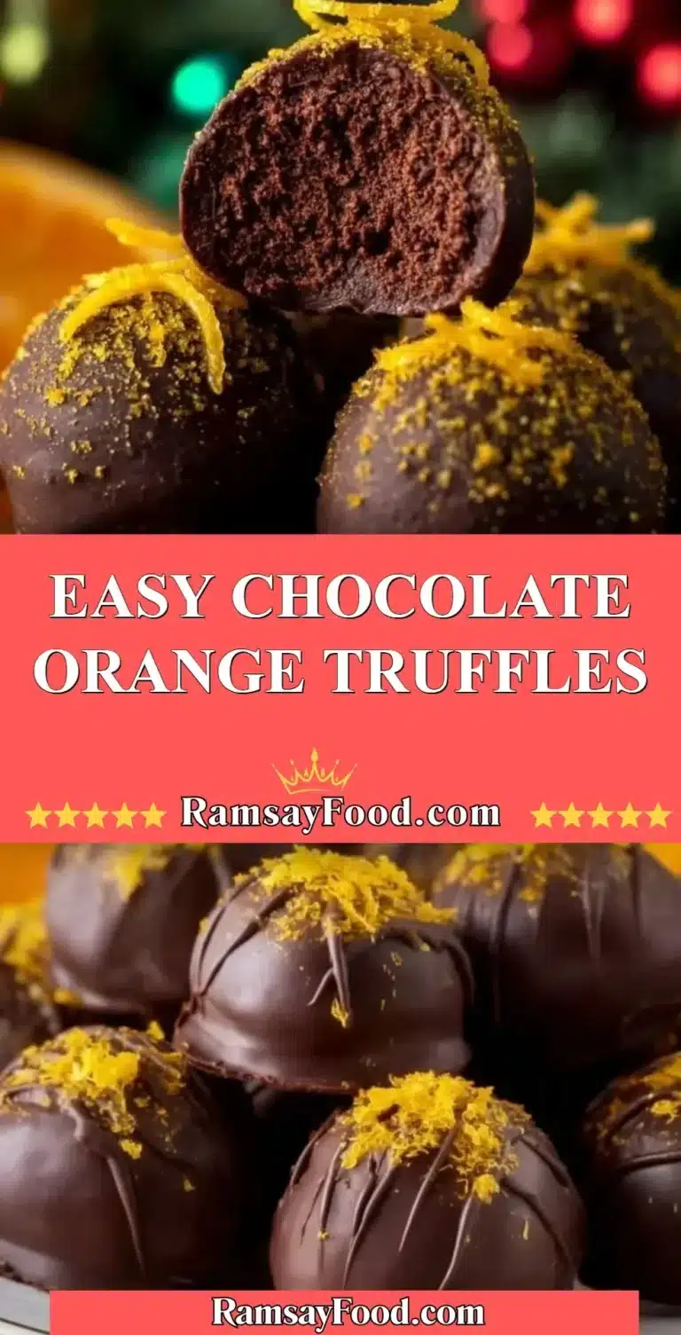 Easy Chocolate Orange Truffles 4 Easy chocolate orange truffles with a rich chocolate coating and orange zest