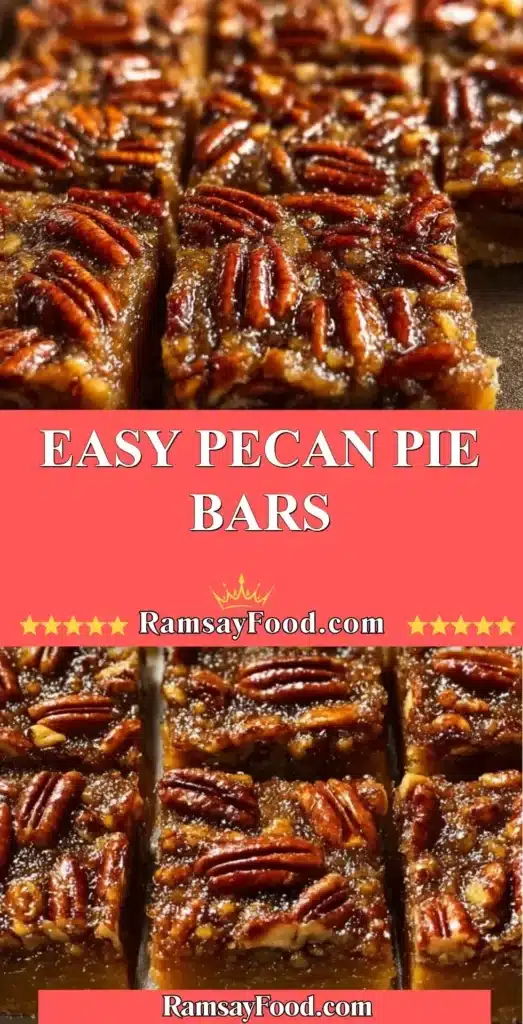 Delicious Easy Pecan Pie Bars served on a plate