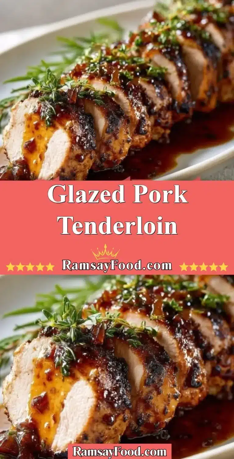 Glazed Pork Tenderloin 6 Juicy glazed pork tenderloin served with vegetables