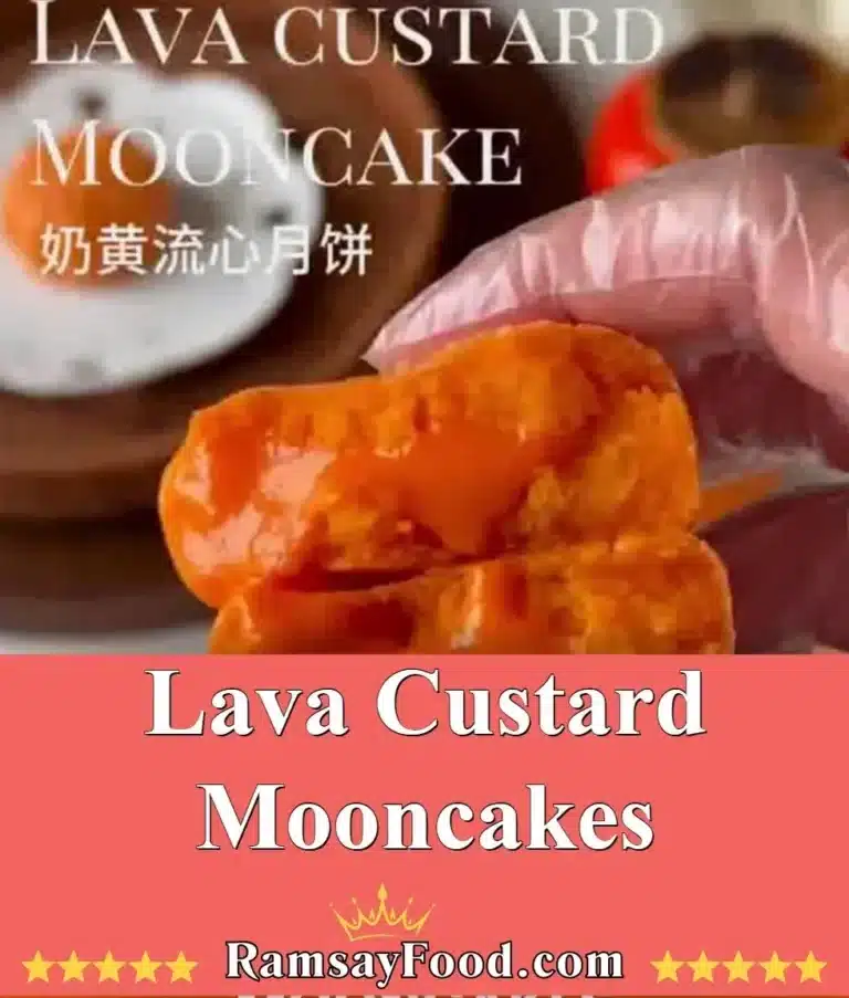 Lava Custard Mooncakes 4 Delicious Lava Custard Mooncakes with gooey filling