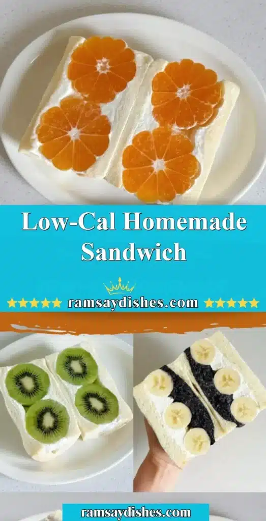 Low-cal homemade sandwich with fresh ingredients and healthy toppings