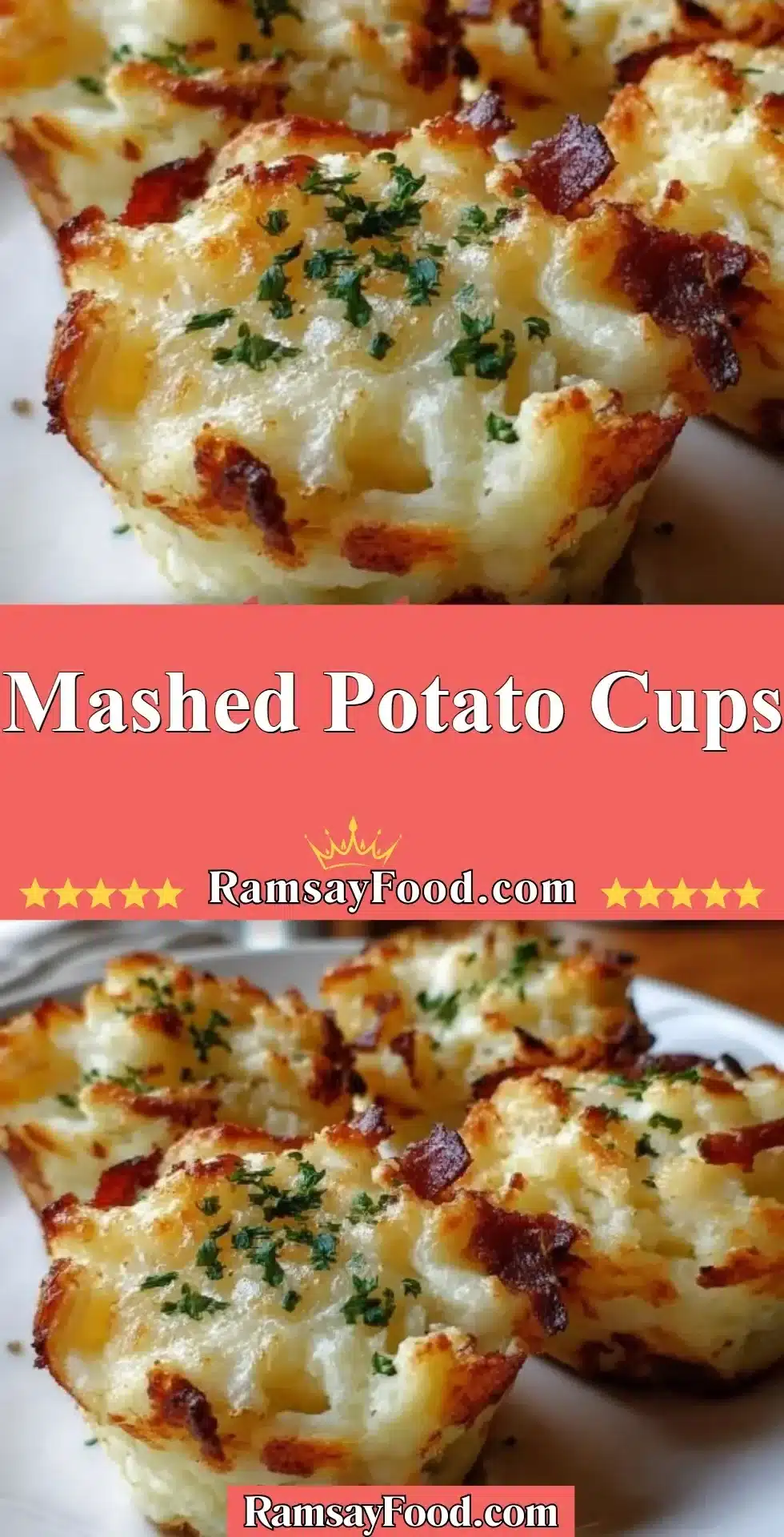 Delicious mashed potato cups served with garnishes
