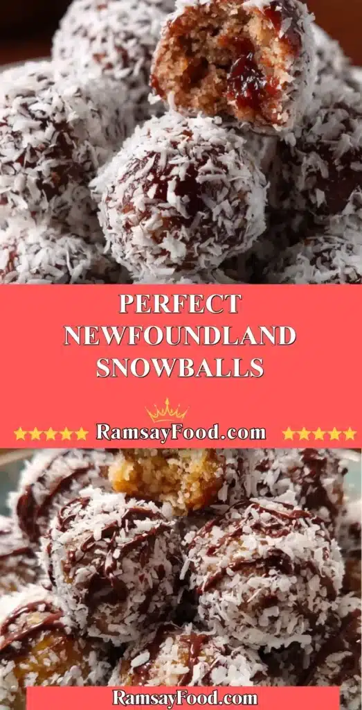 Delicious Newfoundland Snowballs recipe and finished treats on a plate
