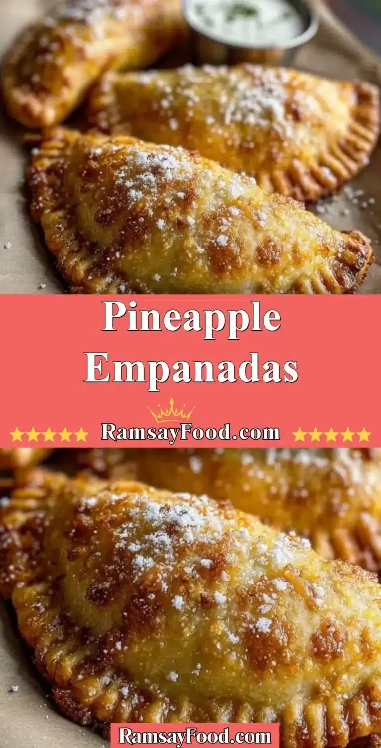 Pineapple Empanadas 5 Golden brown pineapple empanadas fresh from the oven, ready to be enjoyed.