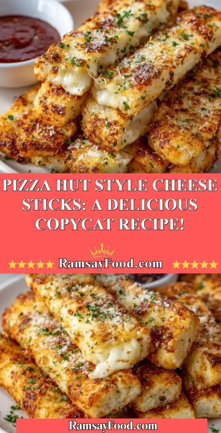 Pizza Hut Style Cheese Sticks: A Delicious Copycat Recipe! 8 Homemade Pizza Hut style cheese sticks recipe with gooey cheese and crispy crust