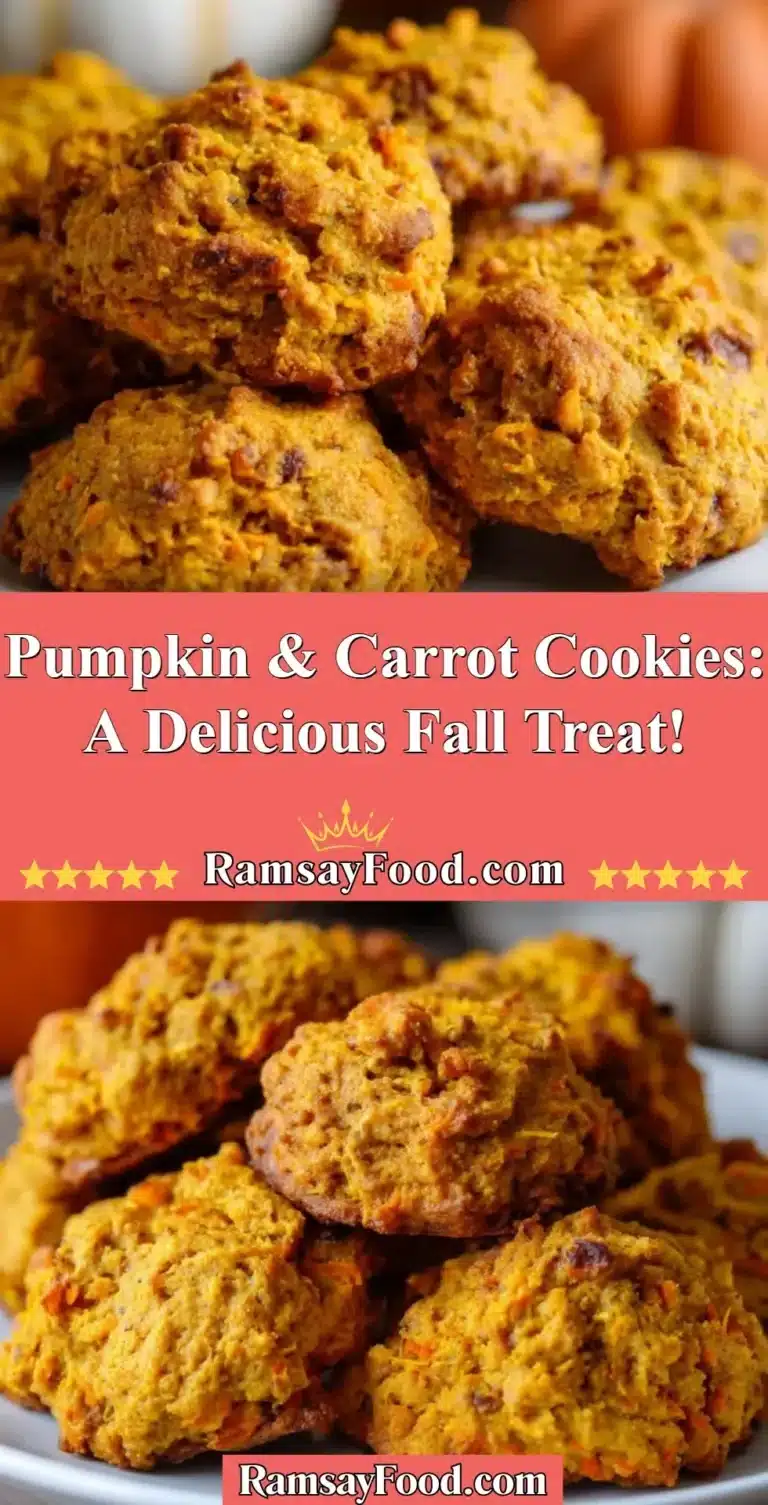 Delicious Pumpkin Carrot Cookies on a rustic wooden table