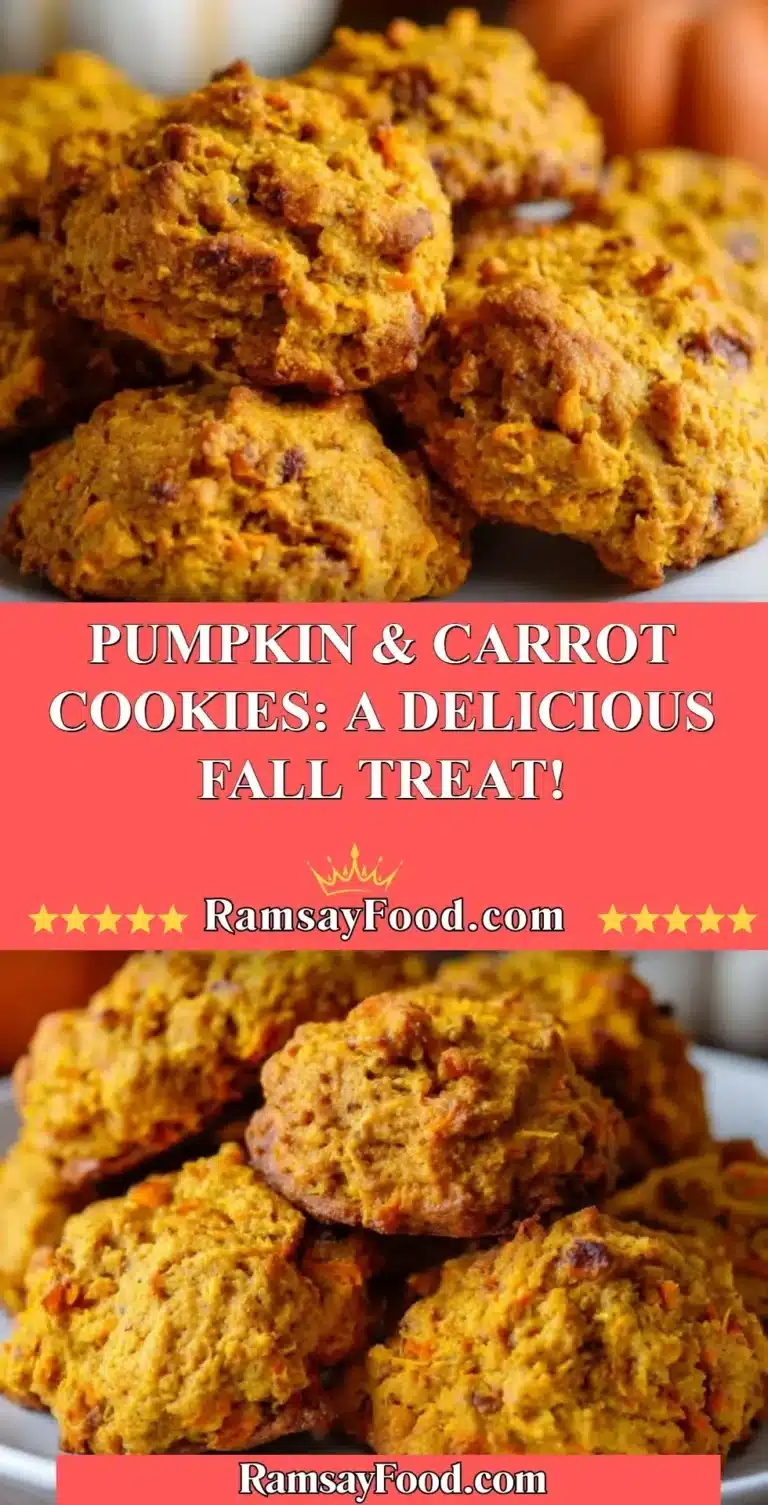 Freshly baked Pumpkin Carrot Cookies on a cooling rack