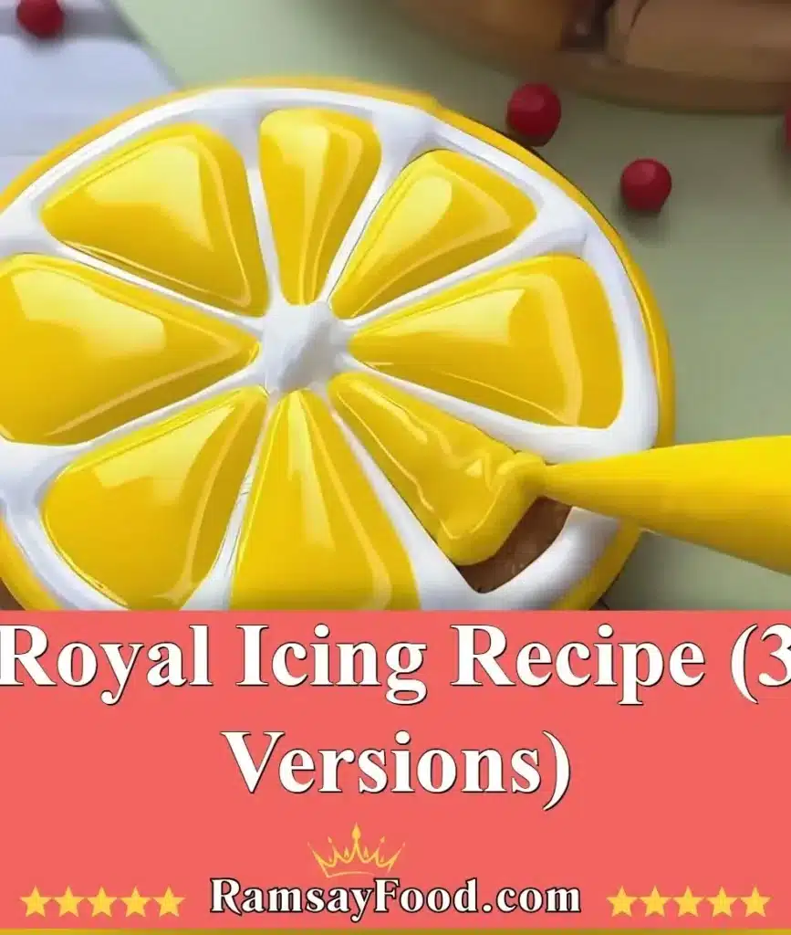 Three versions of royal icing for cookie and cake decorating