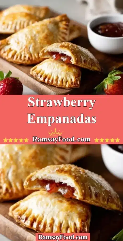 Freshly baked strawberry empanadas with a golden crust