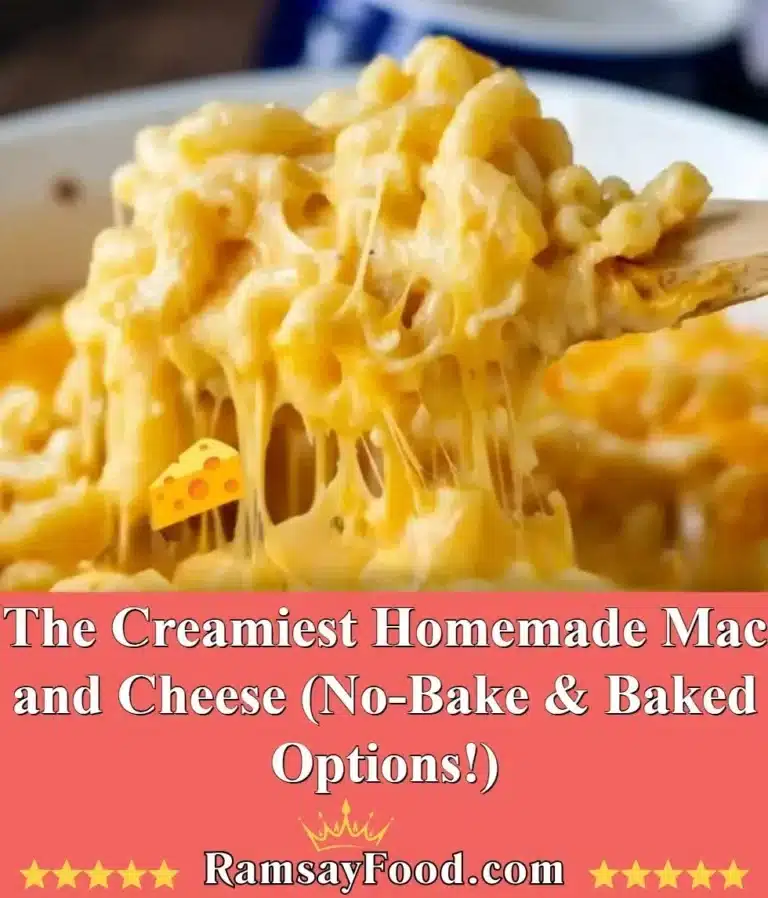 Creamy homemade mac and cheese dish with baked and no-bake options