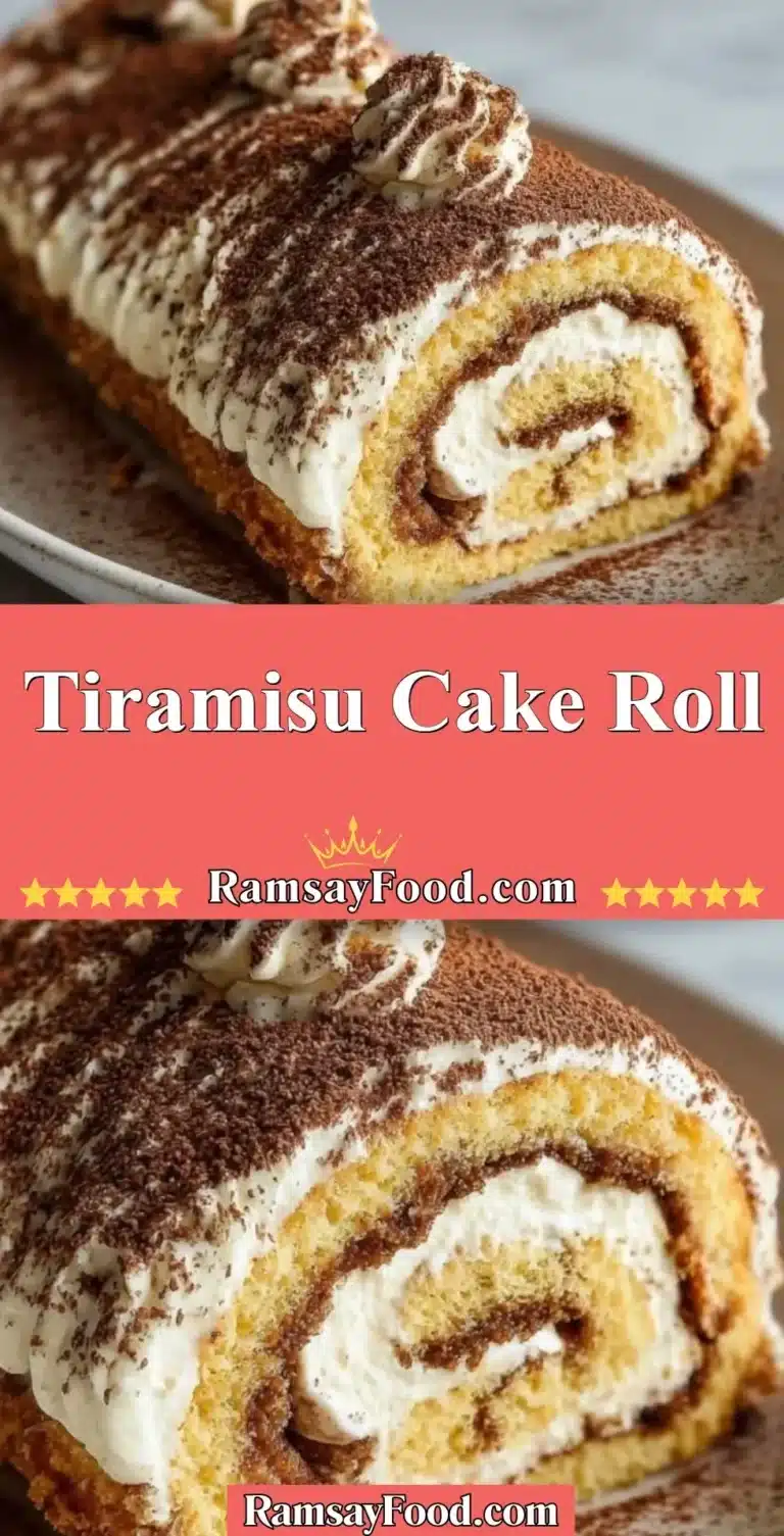 Tiramisu Cake Roll 4 Tiramisu cake roll with layers of espresso and mascarpone cream