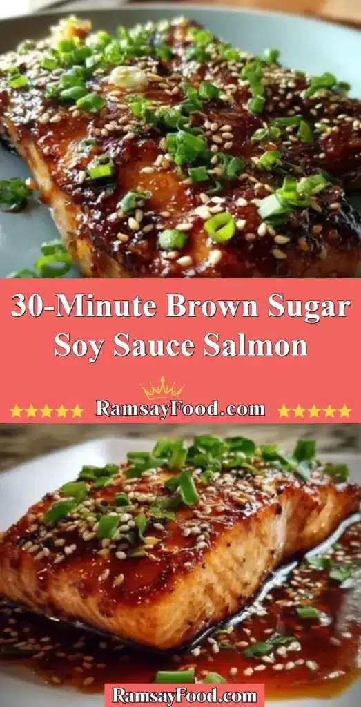 Plate of brown sugar soy sauce salmon garnished with green onions