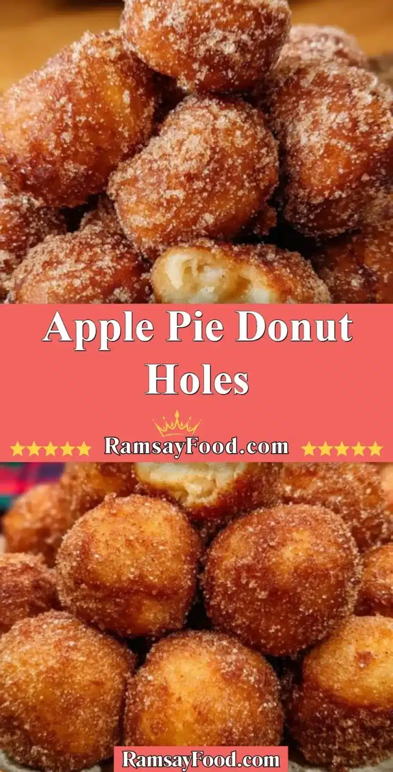 Apple Pie Donut Holes 5 Tasty apple pie donut holes drizzled with icing and sprinkled with cinnamon.
