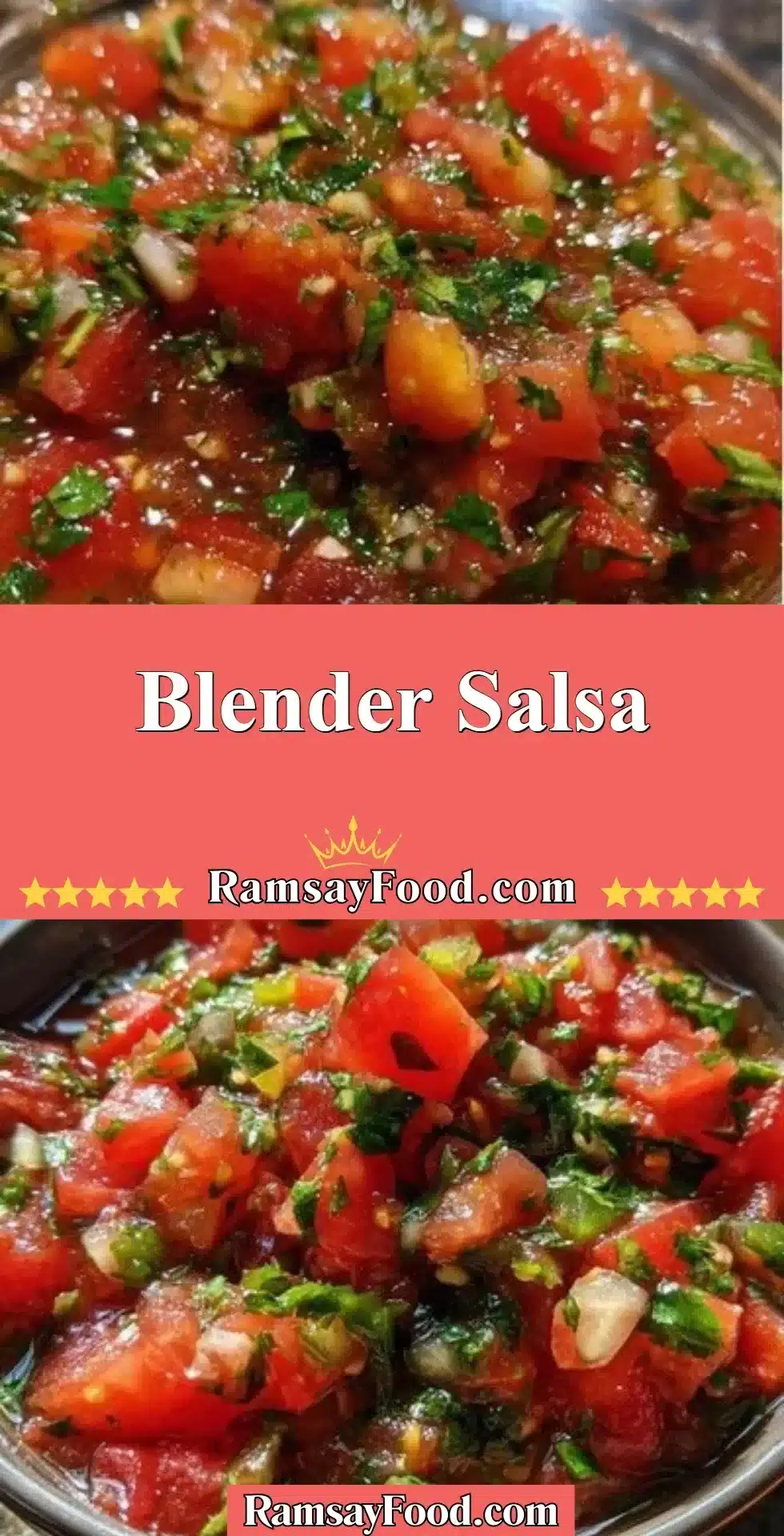 Delicious homemade Blender Salsa made with fresh ingredients.