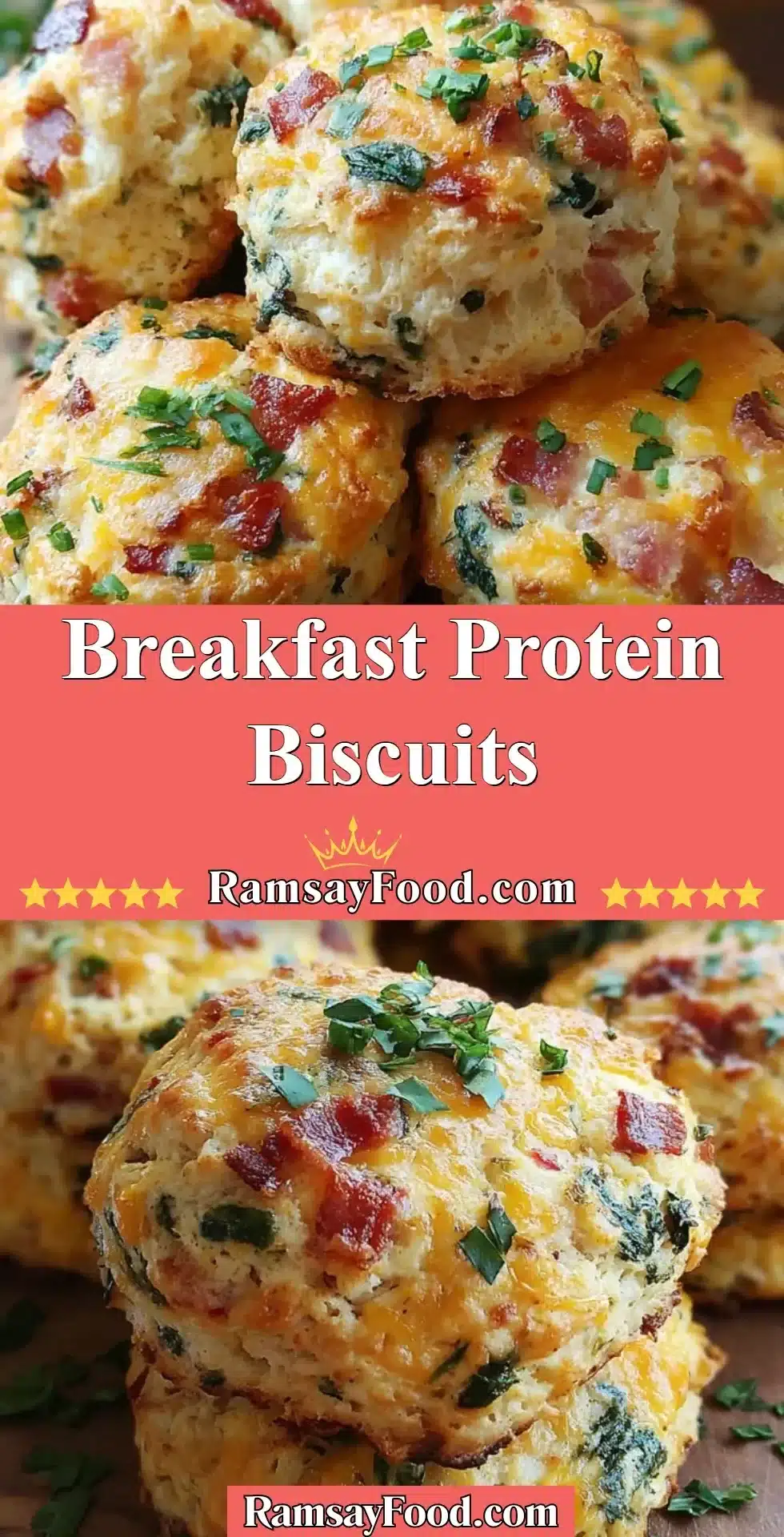 Breakfast Protein Biscuits 2 Delicious Breakfast Protein Biscuits packed with nutrients for a healthy start.