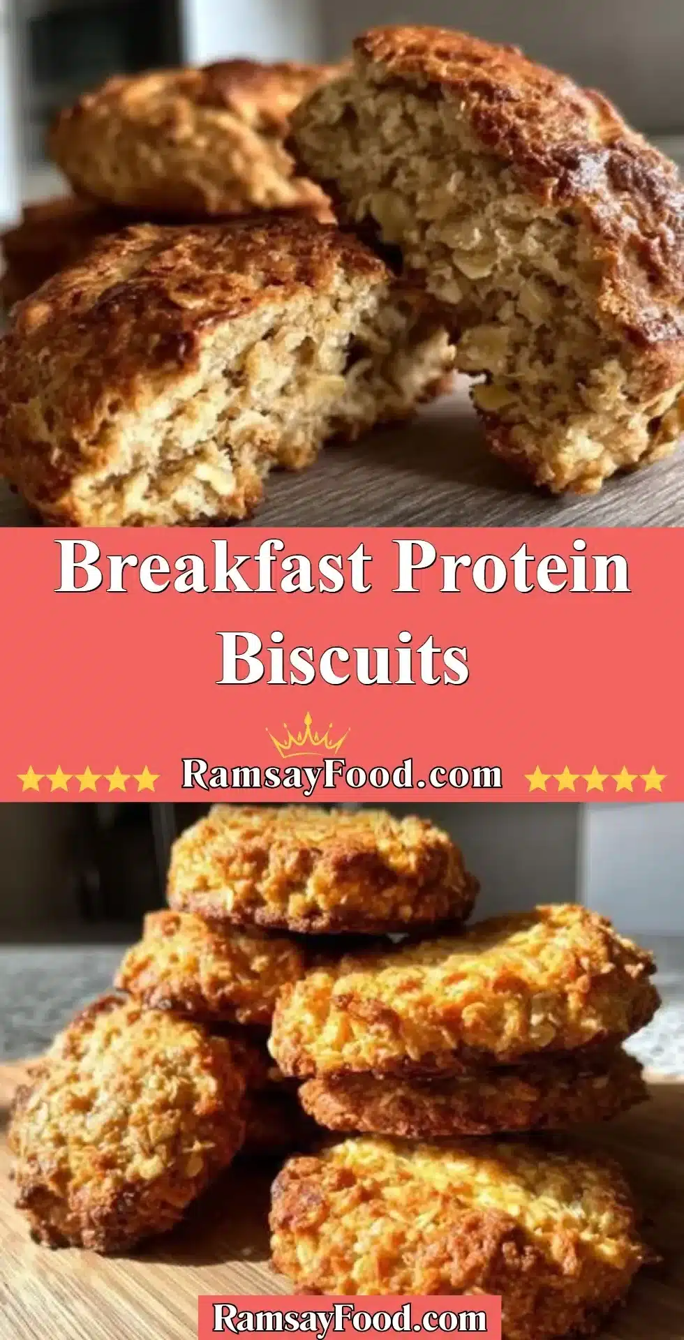Healthy breakfast protein biscuits with nutrient-rich ingredients