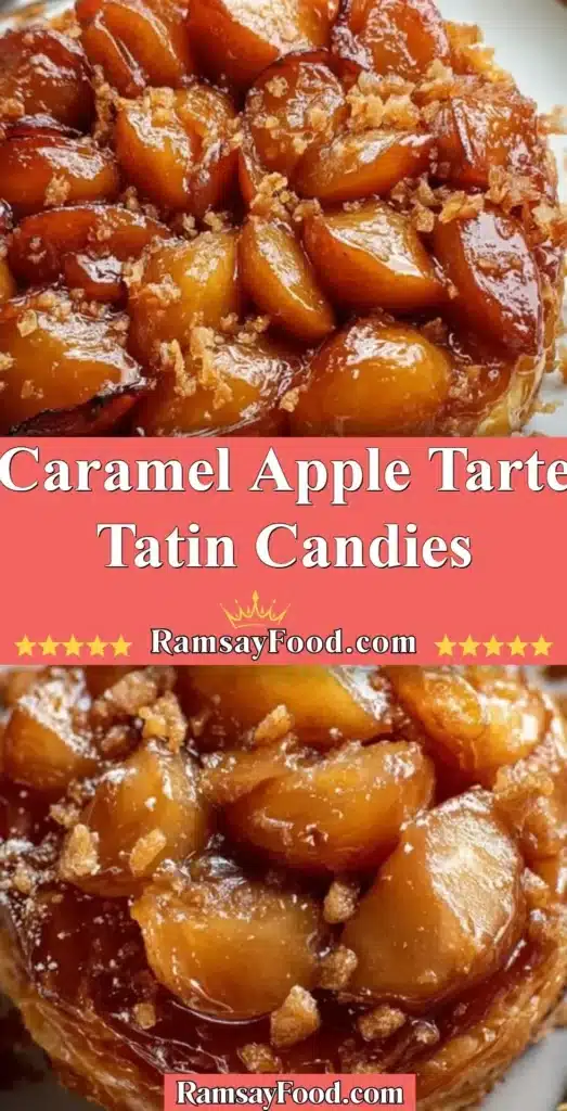 Delicious Caramel Apple Tarte Tatin Candies ready to be enjoyed