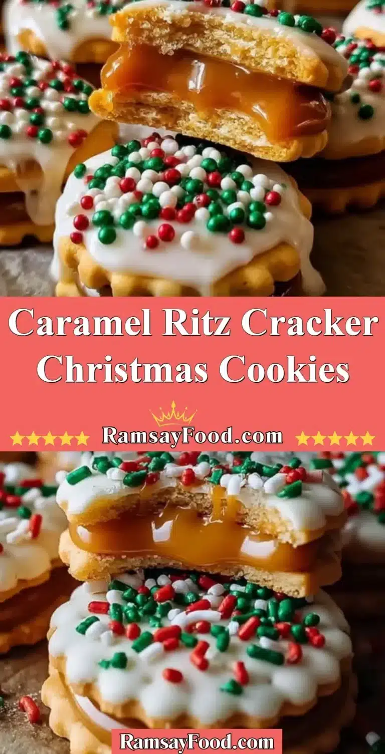 Caramel Ritz Cracker Christmas Cookies 6 Delicious Caramel Ritz Cracker Christmas Cookies arranged on a festive plate