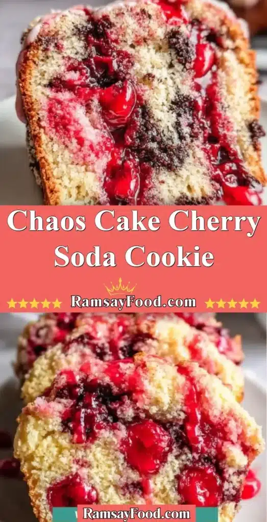Chaos Cake Cherry Soda Cookie with colorful sprinkles and cherry flavor