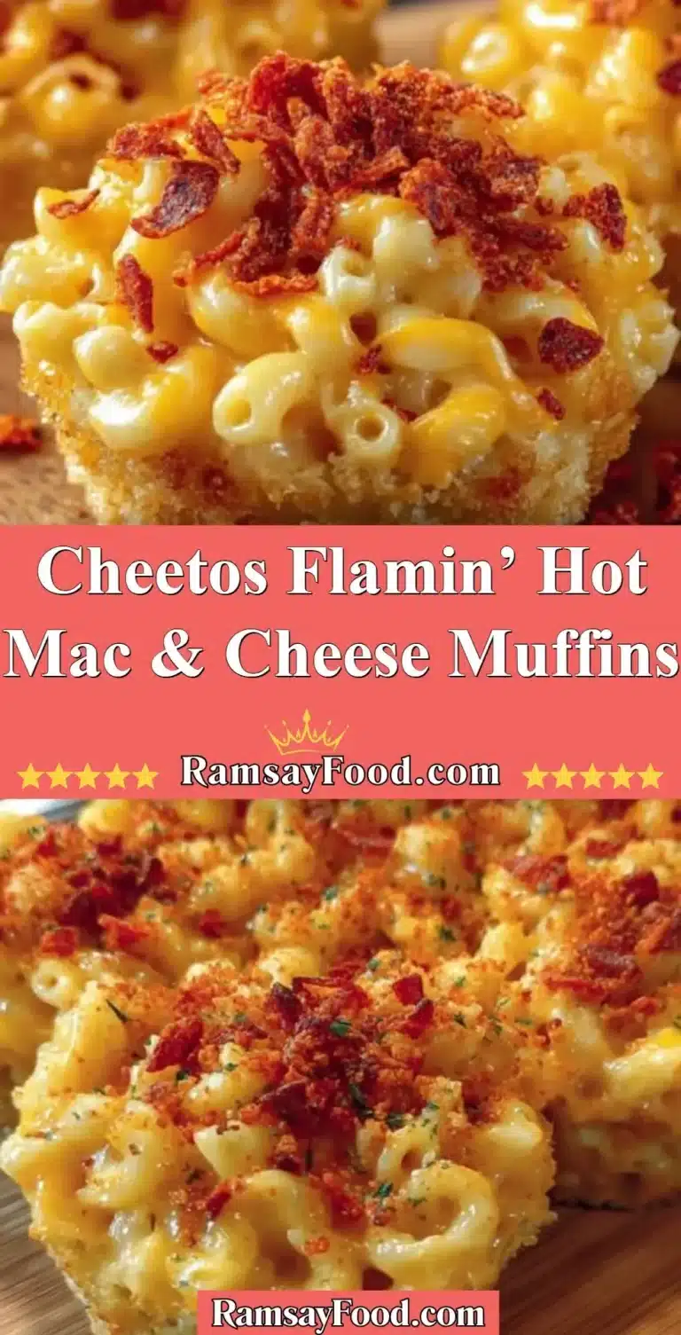 Cheetos Flamin' Hot Mac & Cheese Muffins fresh out of the oven