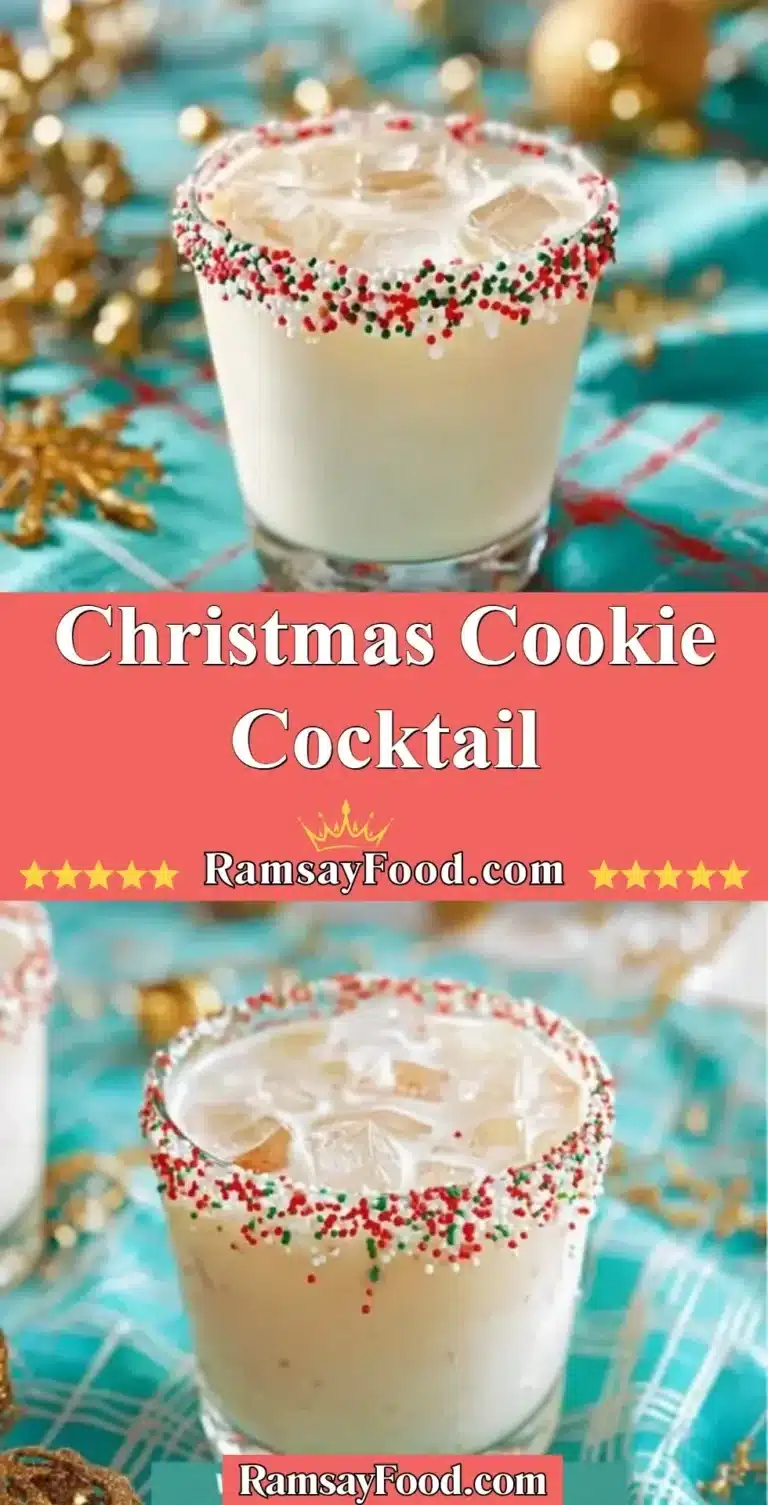 Delicious Christmas Cookie Cocktail served in a festive glass.