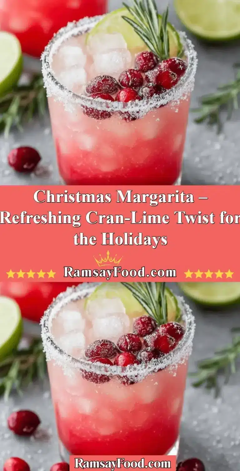 Christmas Margarita – Refreshing Cran-Lime Twist for the Holidays 4 A vibrant Christmas Margarita with a cran-lime twist, holiday drink recipe