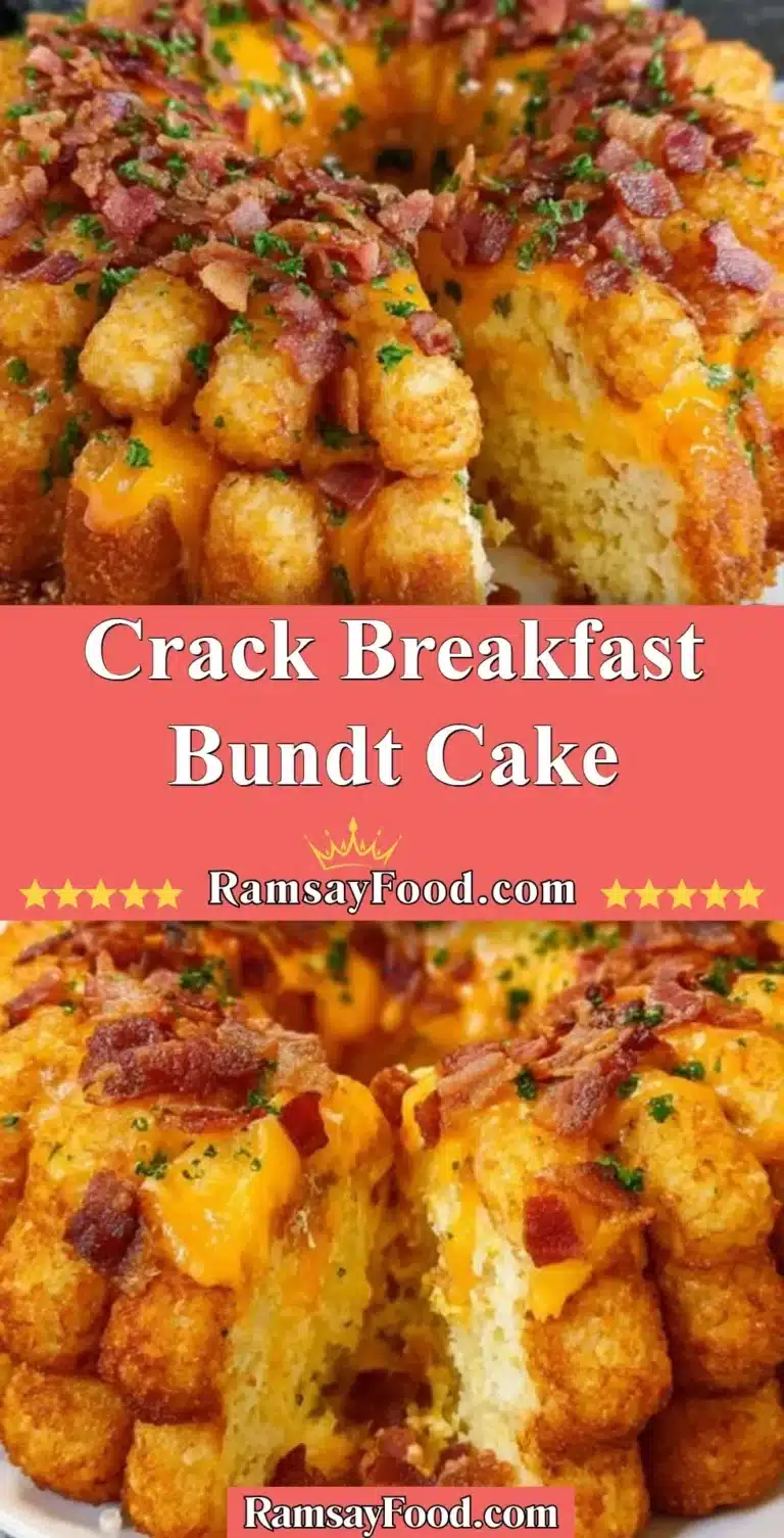 Delicious Crack Breakfast Bundt Cake presented on a decorative plate.