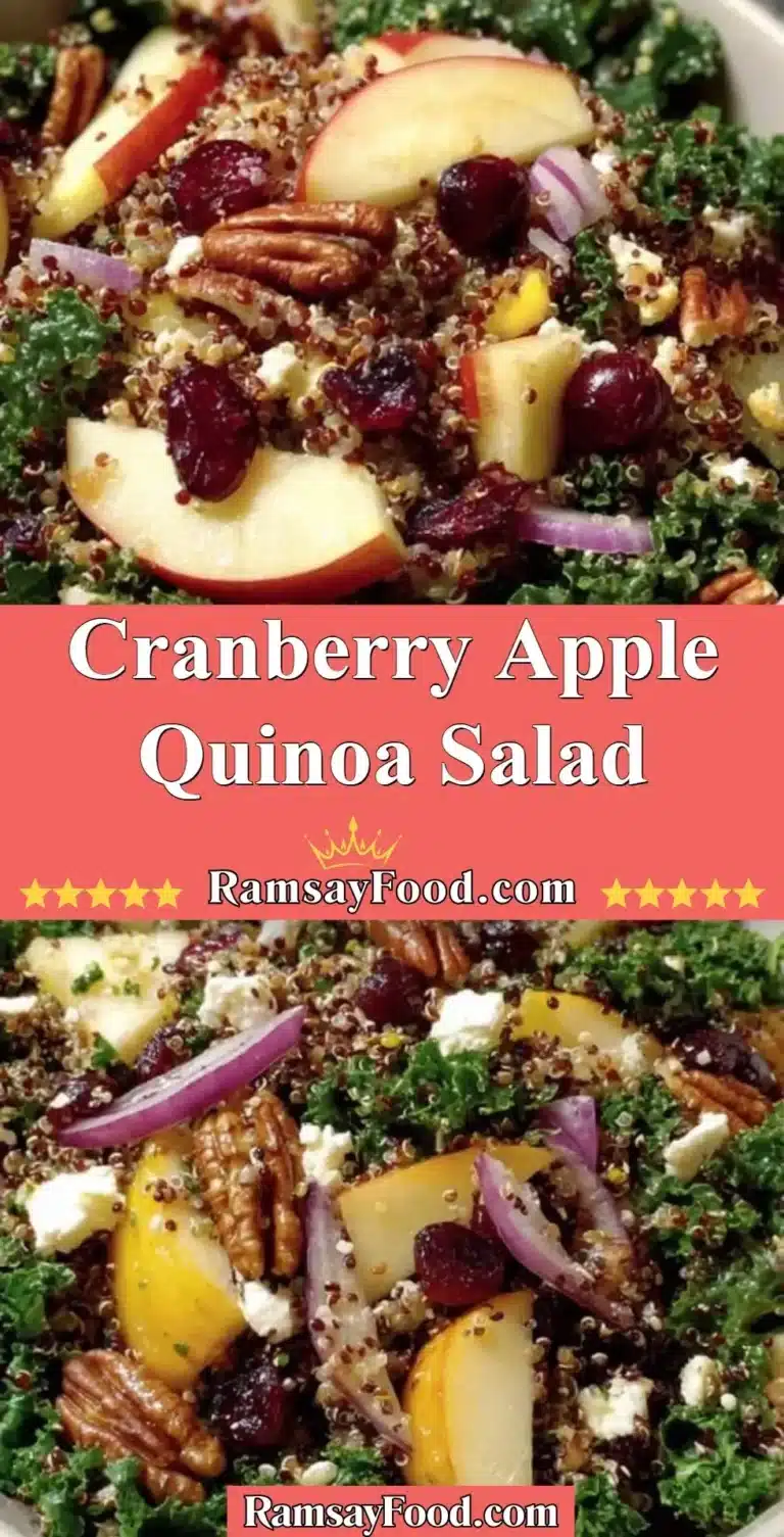 Healthy Cranberry Apple Quinoa Salad with fresh ingredients and vibrant colors