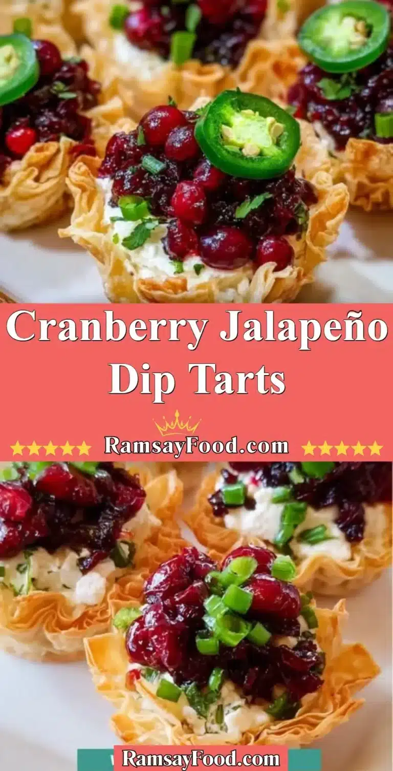 Cranberry Jalapeño Dip Tarts 8 Cranberry Jalapeño Dip Tarts served on a festive platter