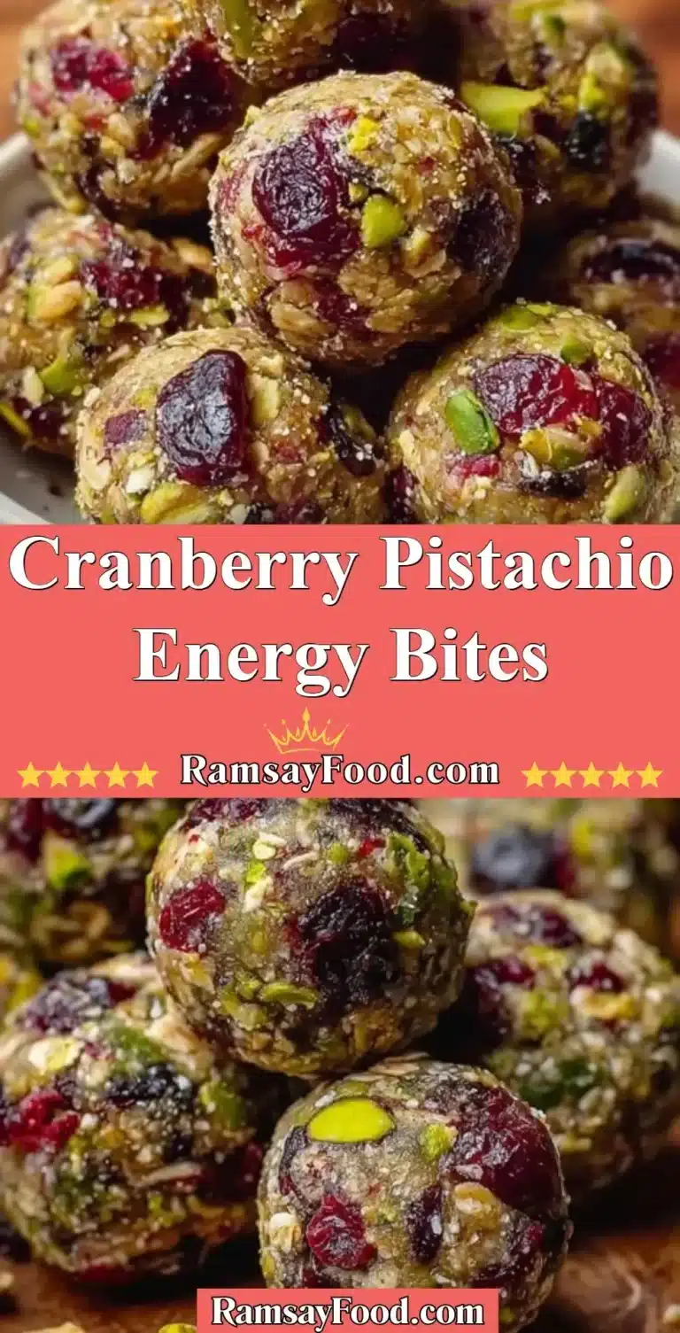 Cranberry Pistachio Energy Bites 4 Cranberry pistachio energy bites, a healthy snack option packed with nutrition.